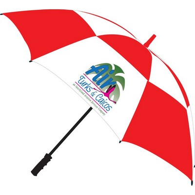 " CLOSE OUT" Pro 62" Golf Vented Fiberglass Umbrella W/ Full Color Imprint