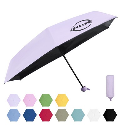 41" Arc Portable Mini 5 Fold Capsule Umbrella With Pouch