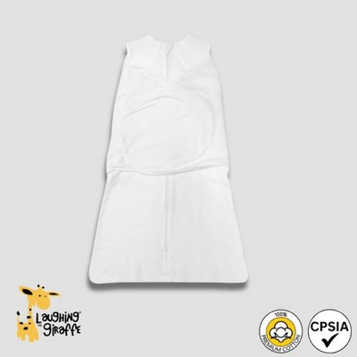 Baby Swaddling Sleep Sacks, White or Natural – Premium 100% Cotton - Laughing Giraffe®