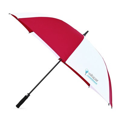 Elements 60" Recycled rPET Auto Open Golf Umbrella - Red-White